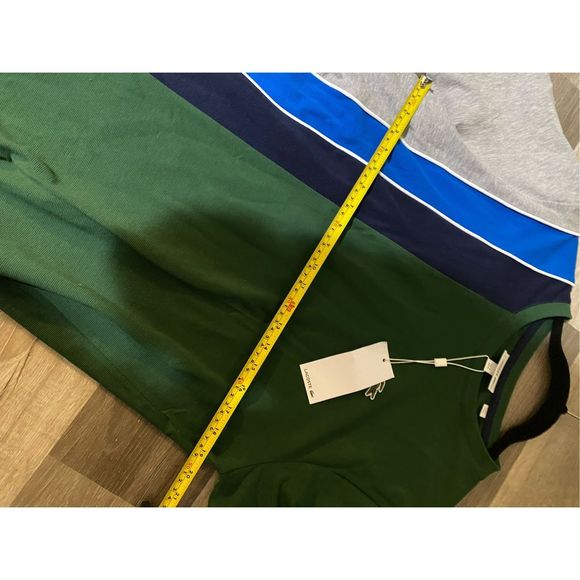 Lacoste NWT Green Colorblock Stripe T-Shirt Size Medium - Picture 6 of 8